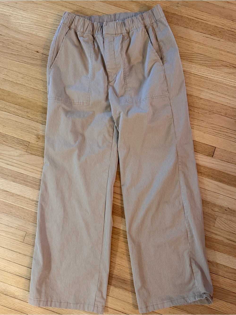 Gap Easy Wide Leg Pants Tan Stripe- M
